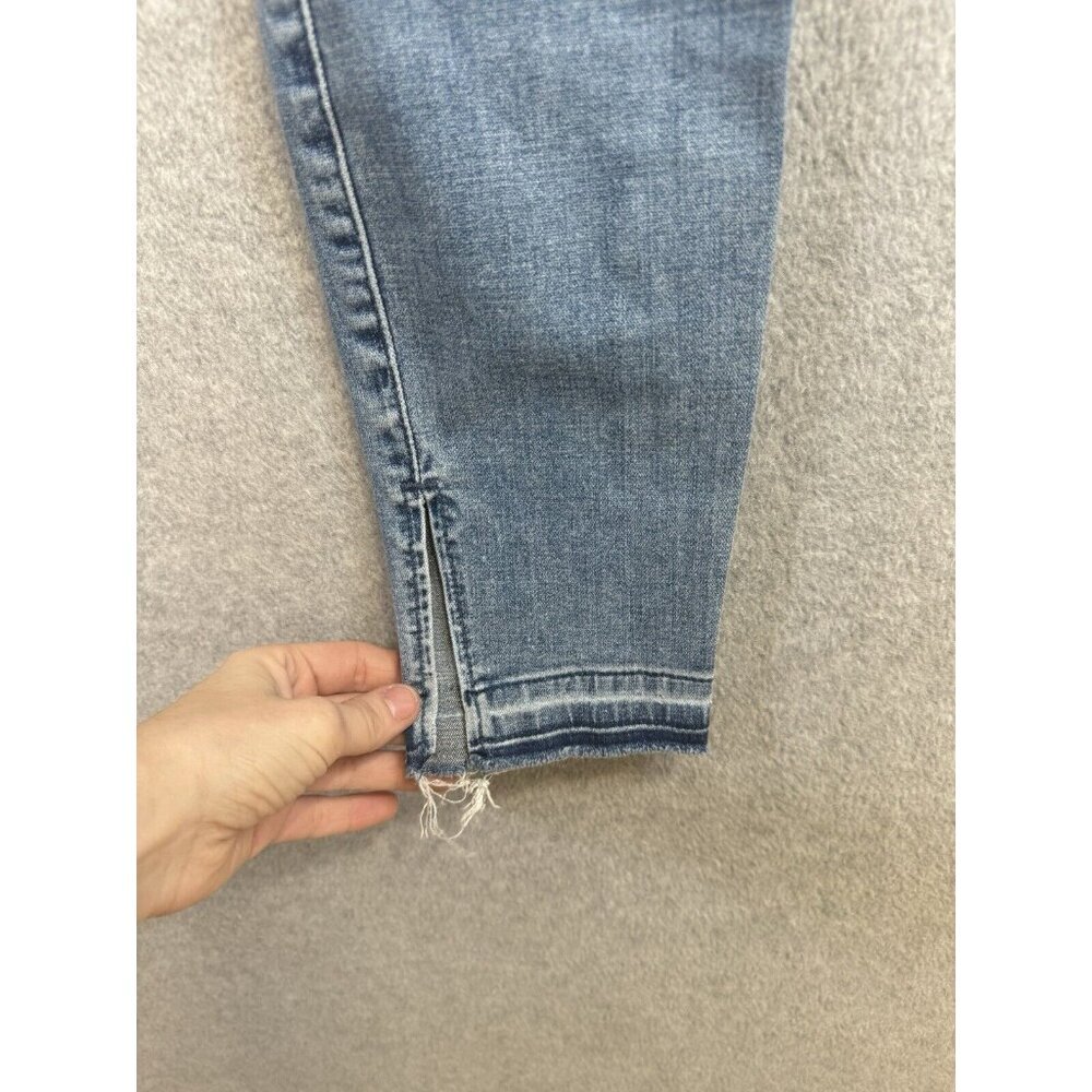 Seven 7 For All Mankind The Ankle Skinny Jeans Sz 25 Mid Rise Light Wash EUC - Picture 6 of 15